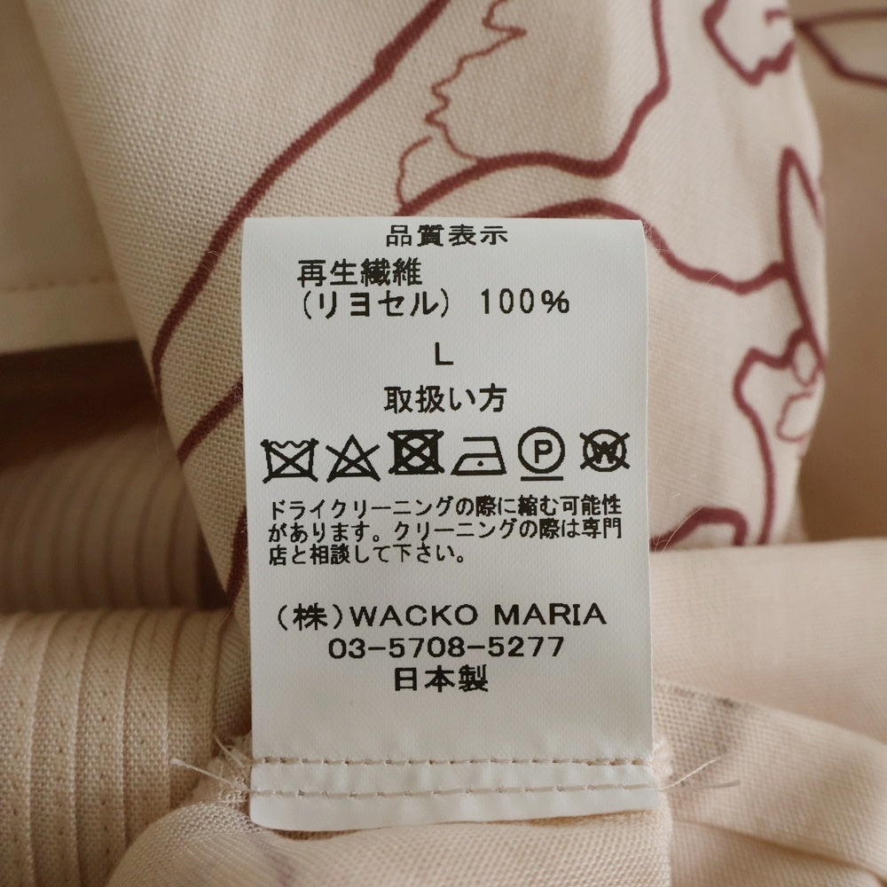 WACKO MARIA(ワコマリア) 24SS ×56 TATTOO STUDIO CUBA SHIRT 56タトゥースタジオ 半袖キューバシャツ ピンク 56TS-WM-OC01