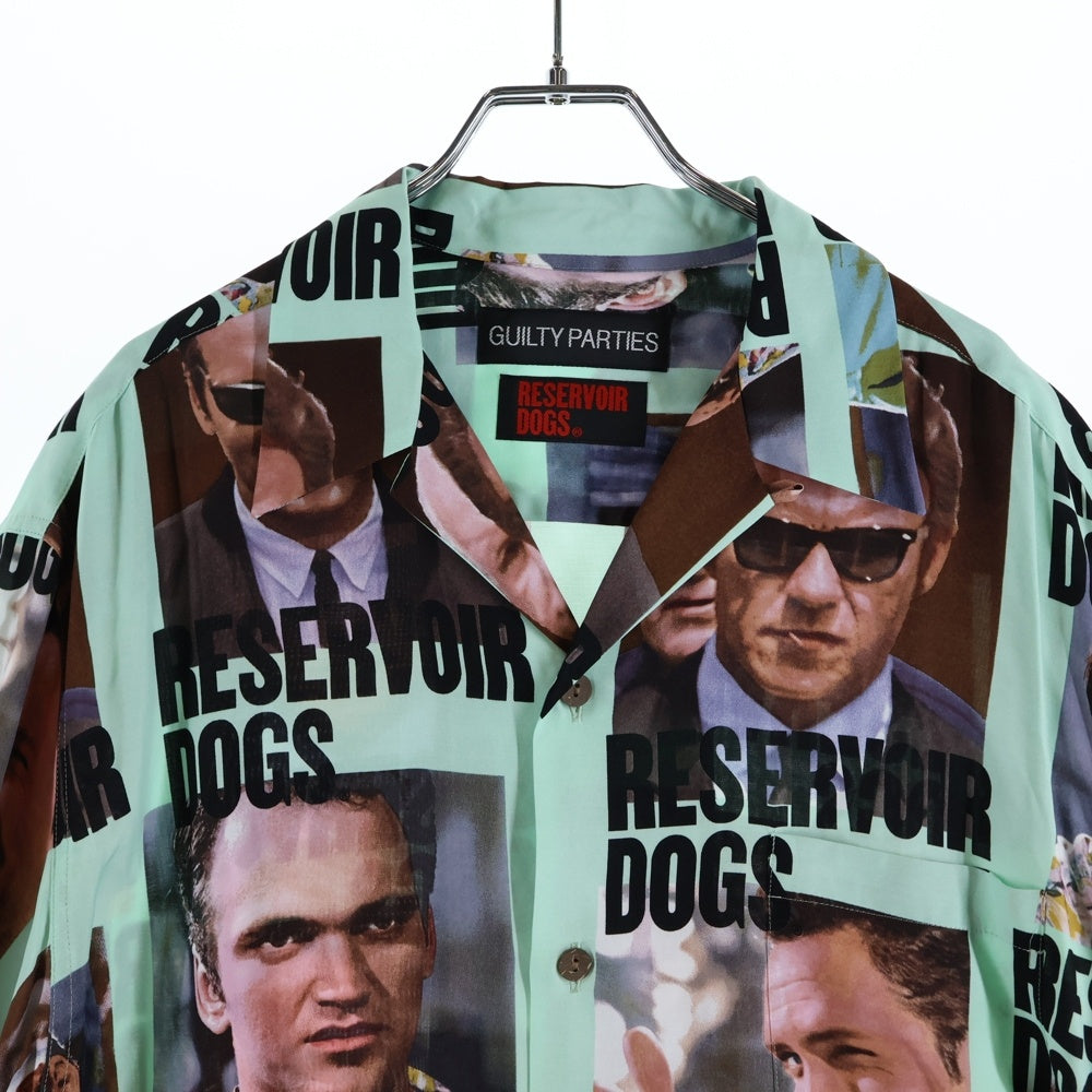 WACKO MARIA(ワコマリア) 24SS ×RESERVOIR DOGS S/S HAWAIIAN SHIRT TYPE-3 レザボアドッグス 総柄 半袖ハワイアンシャツ ミントグリーン RD-WM-HI03