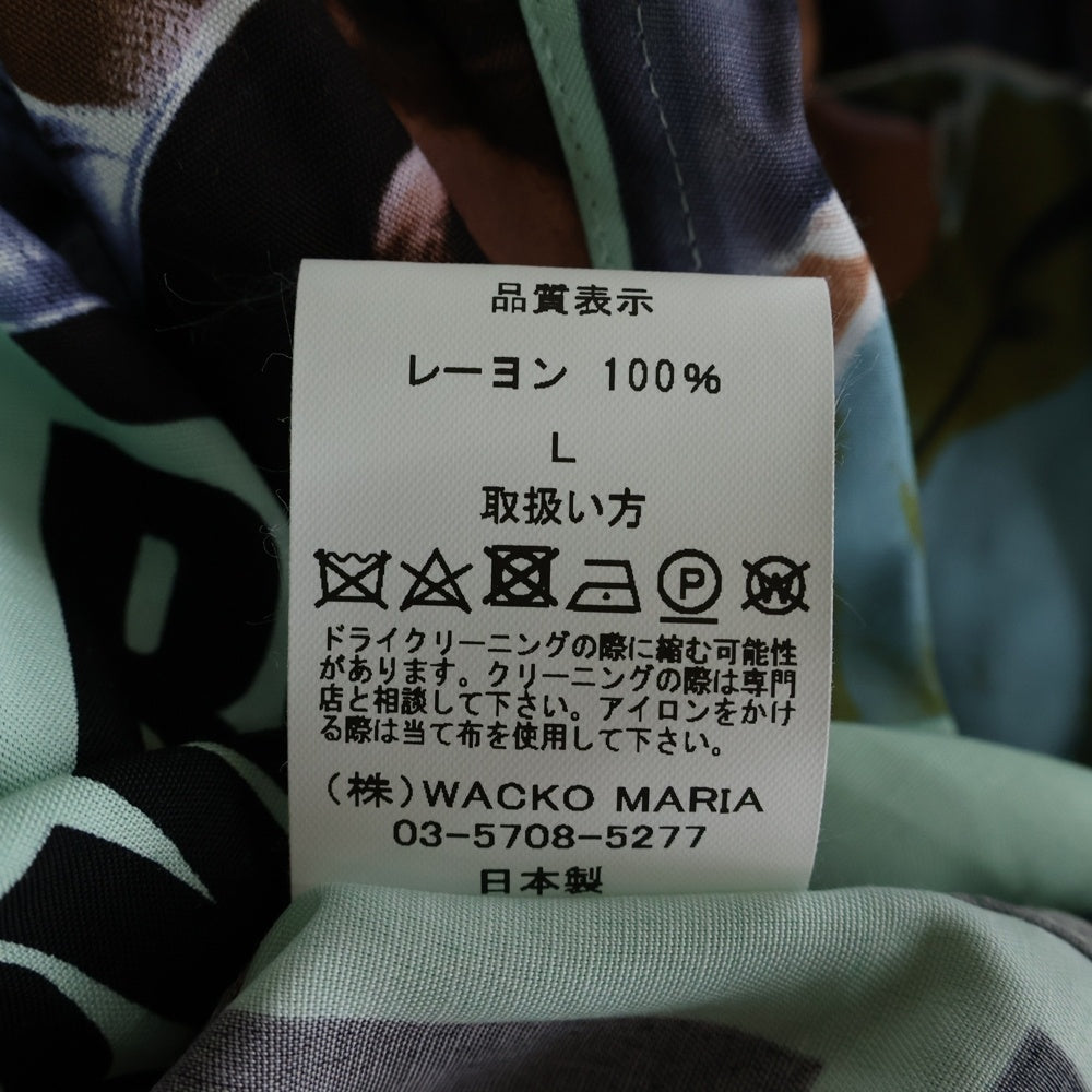 WACKO MARIA(ワコマリア) 24SS ×RESERVOIR DOGS S/S HAWAIIAN SHIRT TYPE-3 レザボアドッグス 総柄 半袖ハワイアンシャツ ミントグリーン RD-WM-HI03
