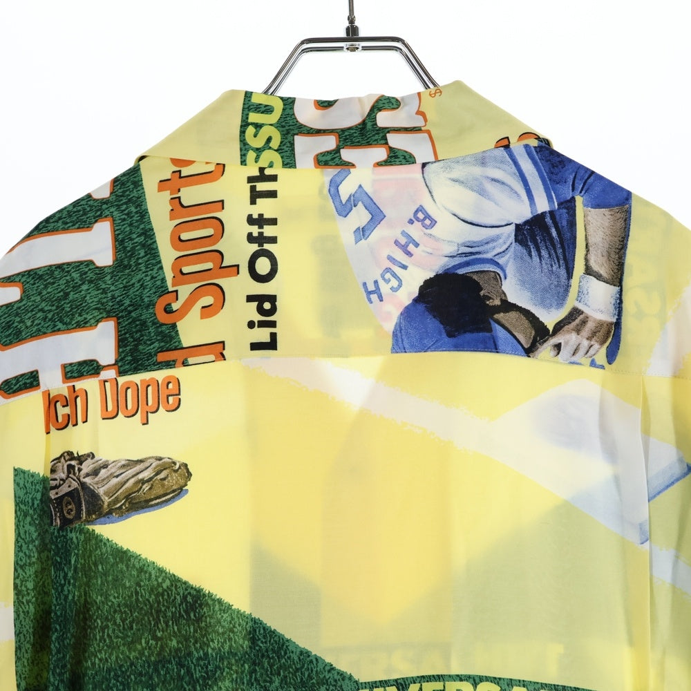 WACKO MARIA(ワコマリア) 24SS HIGHTIMES S/S HAWAIIAN SHIRT TYPE-4 ハイタイムス 総柄 半袖ハワイアンシャツ イエロー HIGHTIMES-WM-HI08