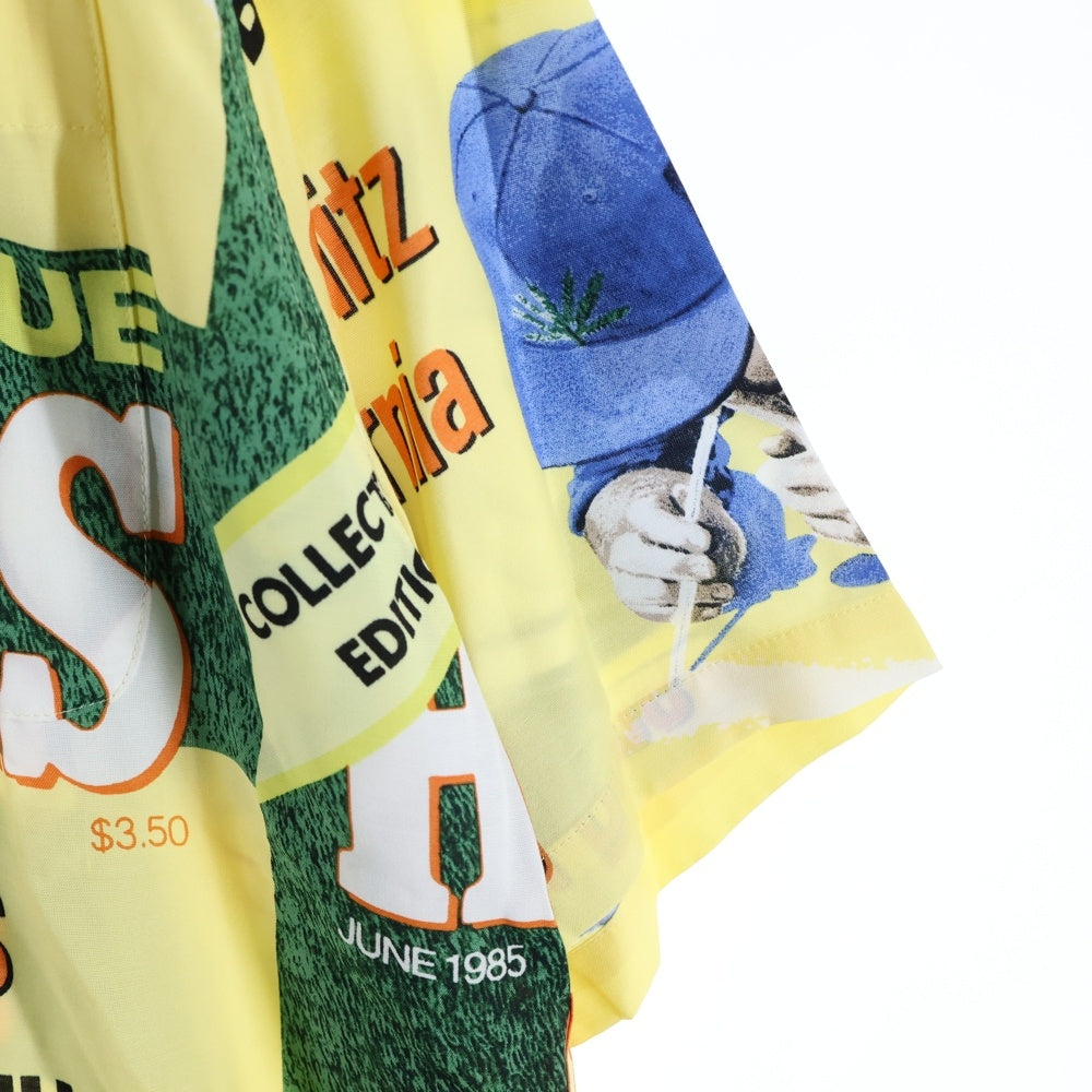 WACKO MARIA(ワコマリア) 24SS HIGHTIMES S/S HAWAIIAN SHIRT TYPE-4 ハイタイムス 総柄 半袖ハワイアンシャツ イエロー HIGHTIMES-WM-HI08