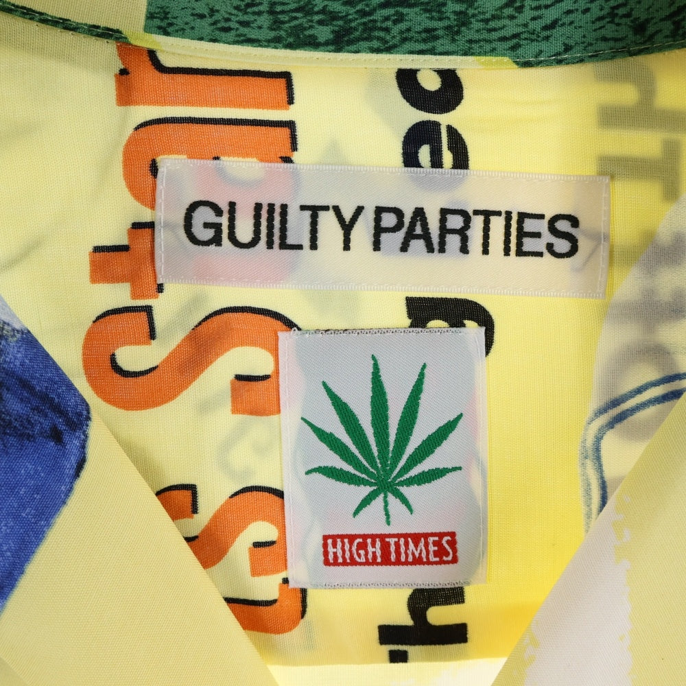 WACKO MARIA(ワコマリア) 24SS HIGHTIMES S/S HAWAIIAN SHIRT TYPE-4 ハイタイムス 総柄 半袖ハワイアンシャツ イエロー HIGHTIMES-WM-HI08
