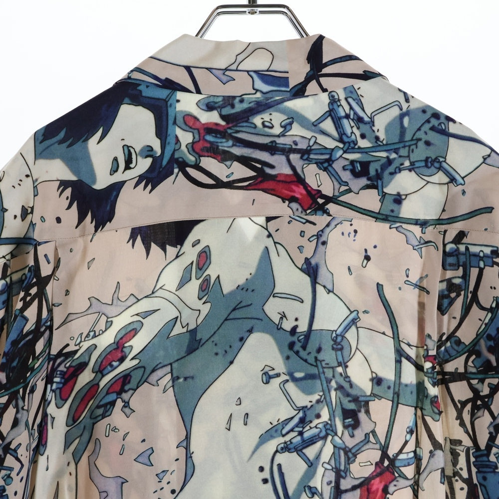 WACKO MARIA(ワコマリア) 23SS ×GHOST IN THE SHELL S/S HAWAIIAN SHIRT TYPE-4 攻殻機動隊 総柄 半袖ハワイアンシャツ ピンク GITS-WM-HI04