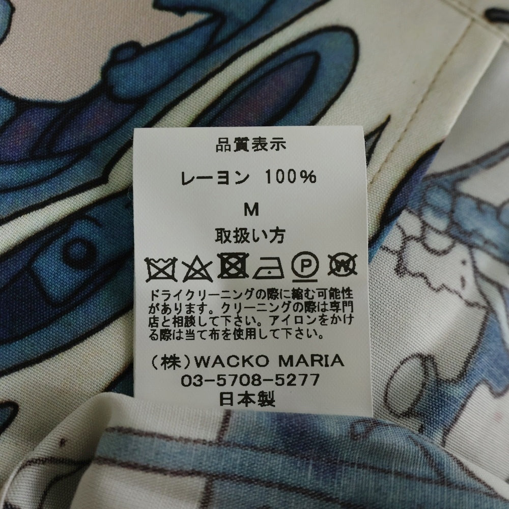 WACKO MARIA(ワコマリア) 23SS ×GHOST IN THE SHELL S/S HAWAIIAN SHIRT TYPE-4 攻殻機動隊 総柄 半袖ハワイアンシャツ ピンク GITS-WM-HI04