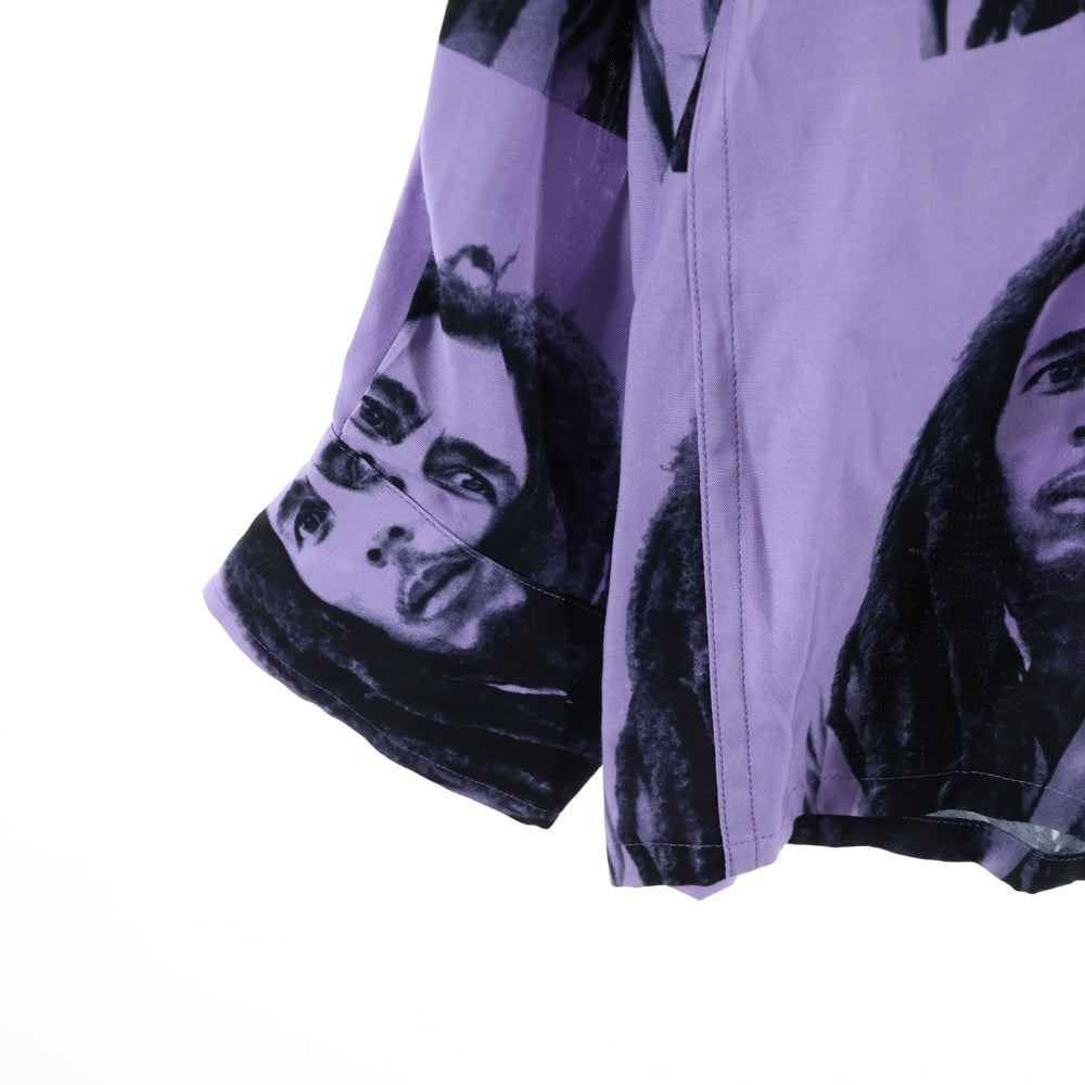 WACKO MARIA(ワコマリア) 22AW BOB MARLEY HAWAIIAN SHIRT L/S TYPE 2 ボブマーリー 長袖ハワイアンシャツ パープル BOBMARLEY-WM-HI06