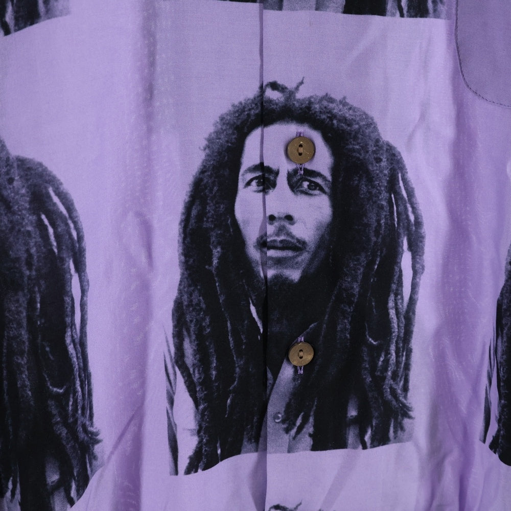 WACKO MARIA(ワコマリア) 22AW BOB MARLEY HAWAIIAN SHIRT L/S TYPE 2 ボブマーリー 長袖ハワイアンシャツ パープル BOBMARLEY-WM-HI06