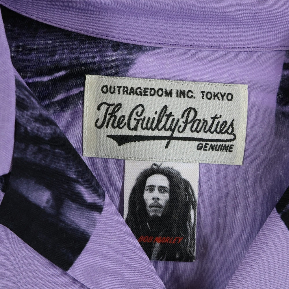 WACKO MARIA(ワコマリア) 22AW BOB MARLEY HAWAIIAN SHIRT L/S TYPE 2 ボブマーリー 長袖ハワイアンシャツ パープル BOBMARLEY-WM-HI06