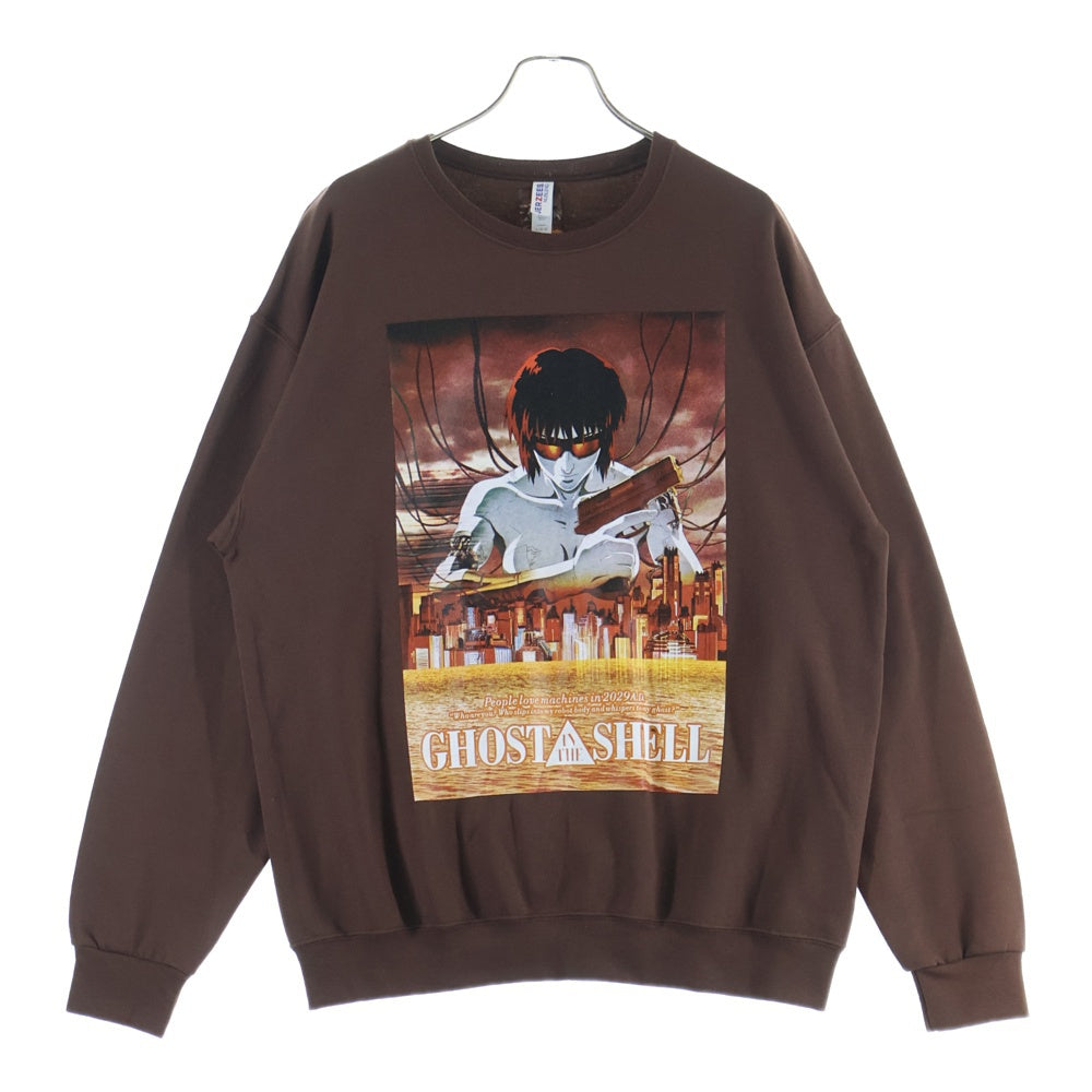 WACKO MARIA(ワコマリア) 23SS ×GHOST IN THE SHELL CREW NECK SWEAT SHIRT 攻殻機動隊 クルーネックスウェットシャツ トレーナー ブラウン GITS-WM-SS01