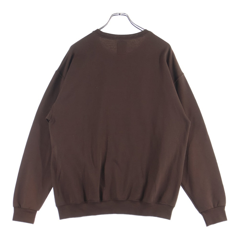 WACKO MARIA(ワコマリア) 23SS ×GHOST IN THE SHELL CREW NECK SWEAT SHIRT 攻殻機動隊 クルーネックスウェットシャツ トレーナー ブラウン GITS-WM-SS01
