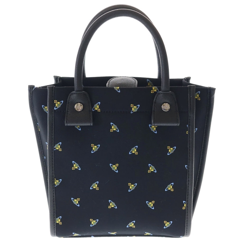 Vivienne Westwood(ヴィヴィアンウエストウッド) TEDDY SMALL TOTE BAG ベイビーオーブ シルバー金具 2WAY ハンドバック ブラック 48030000DU W00ZQ N303 レディース
