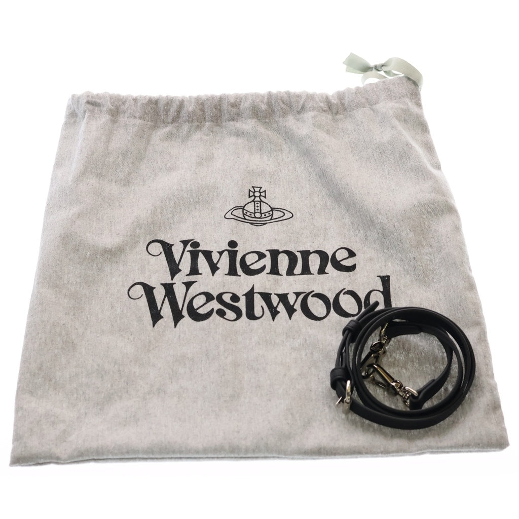 Vivienne Westwood(ヴィヴィアンウエストウッド) TEDDY SMALL TOTE BAG ベイビーオーブ シルバー金具 2WAY ハンドバック ブラック 48030000DU W00ZQ N303 レディース