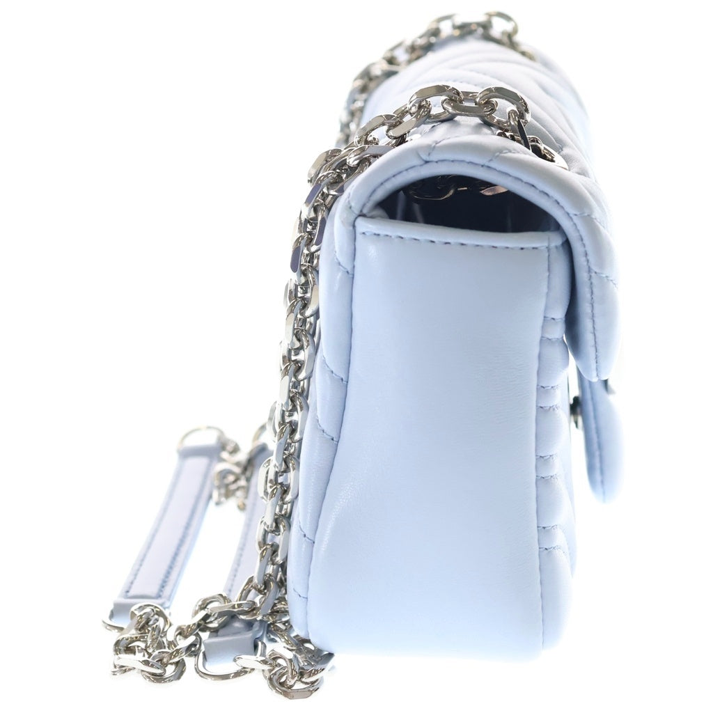 GUCCI(グッチ) GGマーモント シルバー金具 レザー ミニショルダー バッグ ライトブルー 841290 レディース