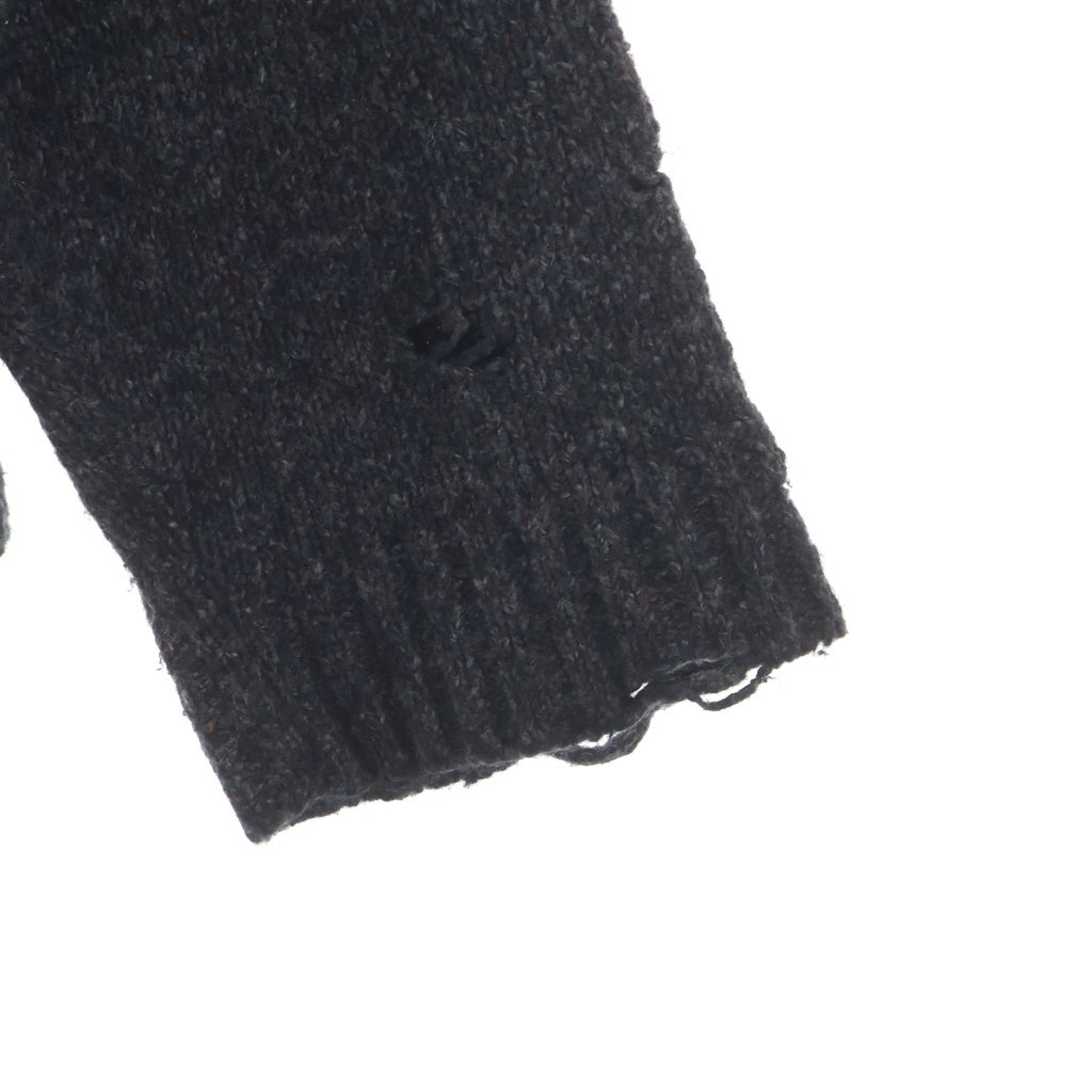 032c(ゼロスリーツーシー) 23AW PAINTER'S COVER DESTROYED SELFIE SWEATER ペインターズ カバー デストロイド セルフィー ロゴエンブロイダリー ニット セーター FW23-K-1011