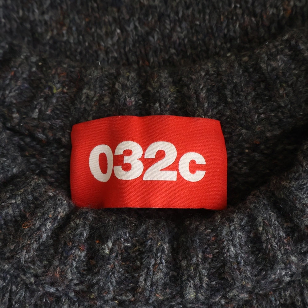 032c(ゼロスリーツーシー) 23AW PAINTER'S COVER DESTROYED SELFIE SWEATER ペインターズ カバー デストロイド セルフィー ロゴエンブロイダリー ニット セーター FW23-K-1011
