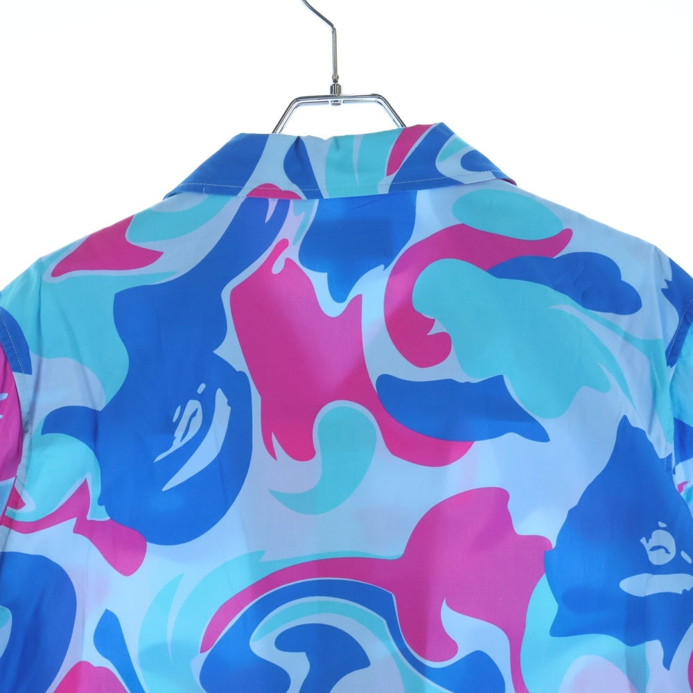 A BATHING APE(アベイシングエイプ) 22SS MARBLE CAMO OPEN COLLAR S/S SHIRT マーブル カモ ショートスリーブ オープンカラーシャツ ブルー 001SRI301006M