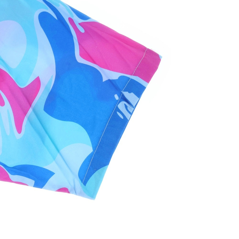 A BATHING APE(アベイシングエイプ) 22SS MARBLE CAMO OPEN COLLAR S/S SHIRT マーブル カモ ショートスリーブ オープンカラーシャツ ブルー 001SRI301006M