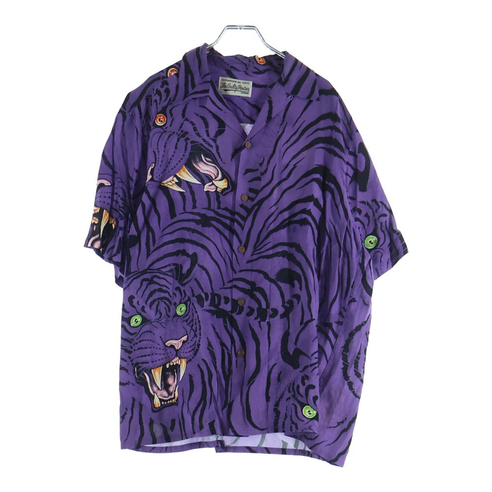 WACKO MARIA(ワコマリア) 22SS ×TIM LEHI S/S HAWAIIAN SHIRT ティムリーハイ レオパード ショートスリーブ ハワイアンシャツ パープル TIMLEHI-WM-HI27