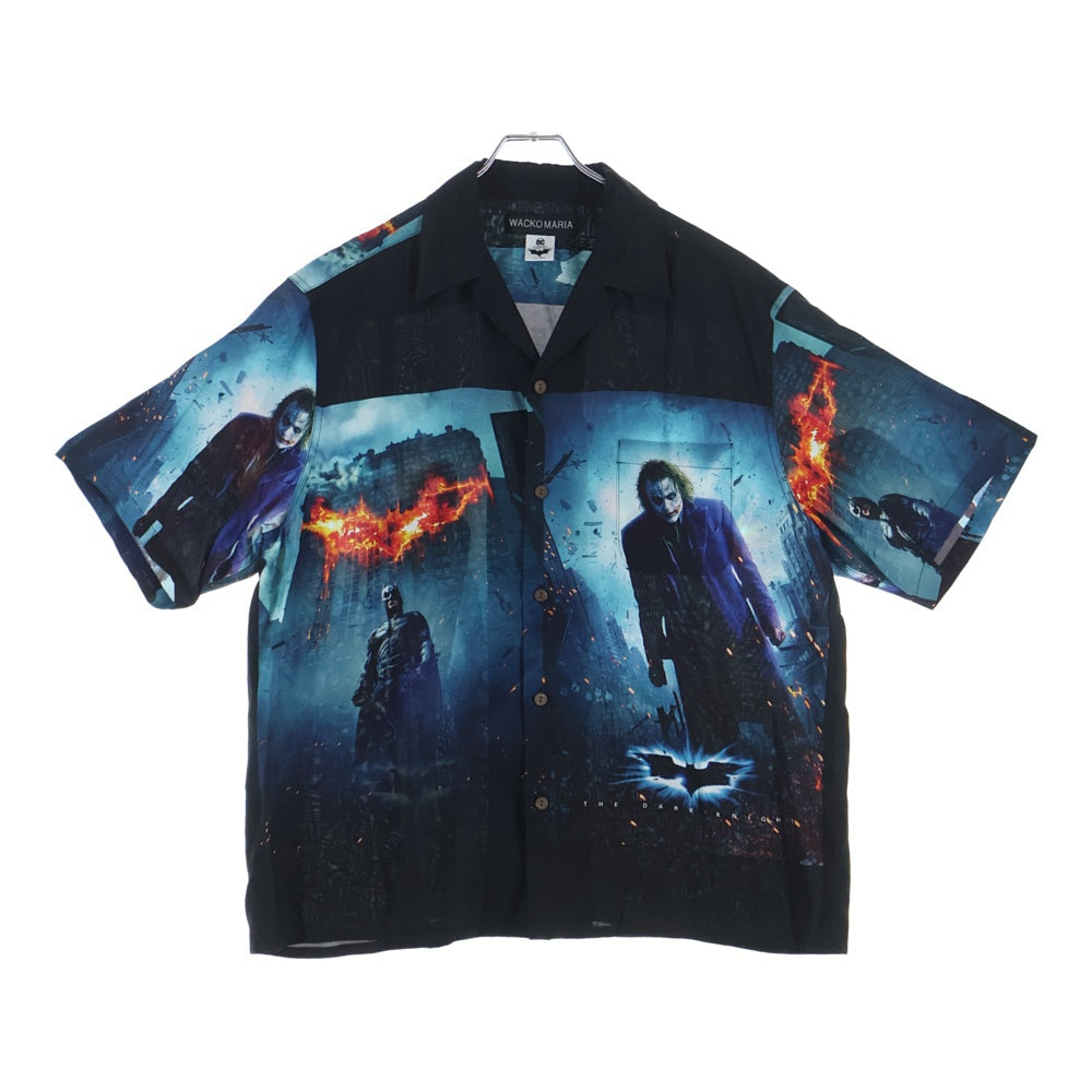 WACKO MARIA(ワコマリア) 25SS THE DARK KNIGHT TRILOGY S/S HAWAIIAN SHIRT TYPE-2 ザ ダークナイト トリロジー ショートスリーブ ハワイアンシャツ ブラック TDKT-WM-HI02