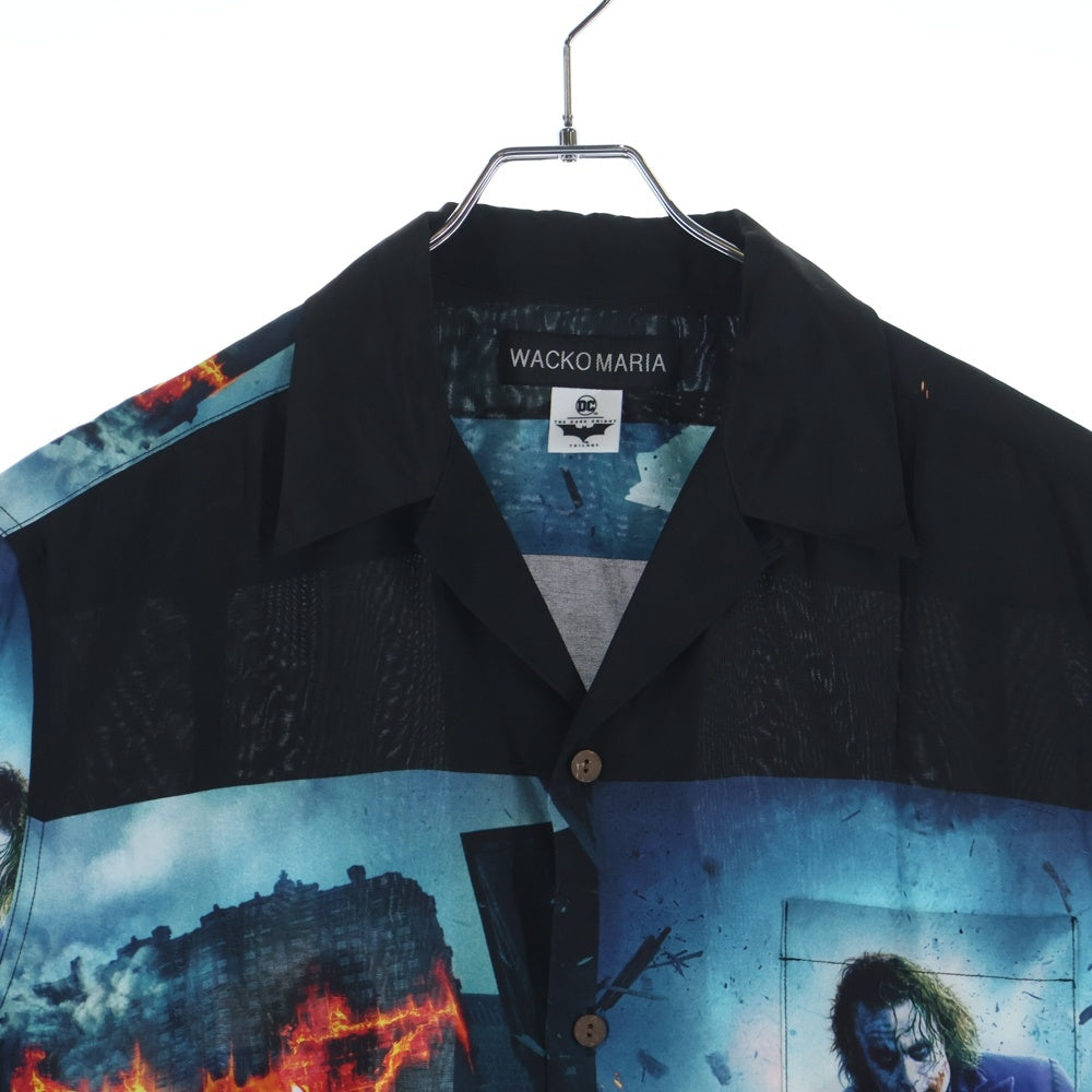 WACKO MARIA(ワコマリア) 25SS THE DARK KNIGHT TRILOGY S/S HAWAIIAN SHIRT TYPE-2 ザ ダークナイト トリロジー ショートスリーブ ハワイアンシャツ ブラック TDKT-WM-HI02