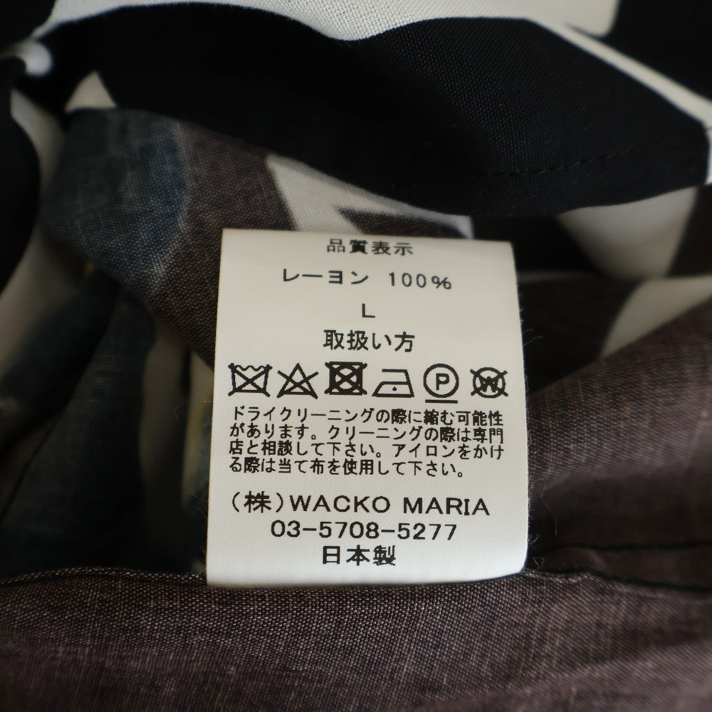WACKO MARIA(ワコマリア) 23SS ×2PAC HAWAIIAN SHIRT TYPE-1 ツーパック 総柄 ショートスリーブ ハワイアンシャツ ブラック TUPAC-WM-HI01