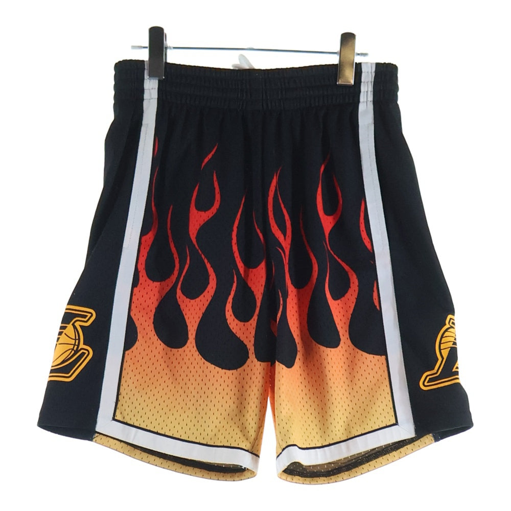 Mitchell&Ness(ミッチェル アンド ネス) LOS ANGELES LAKERS FLAMES SWINGMAN SHORT ロサンゼルス レイカーズ ファイアーフレーム スウィングマン ショーツ ハーフパンツ SMSHBW19137-LAL
