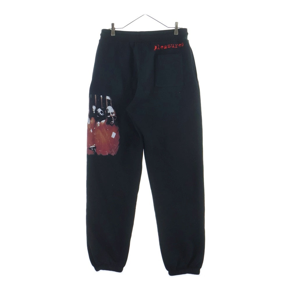 PLEASURES(プレジャーズ) ×SLIPKNOT SELF TITLED SWEATPANTS スリップノット セルフ タイトル スウェットパンツ ブラック