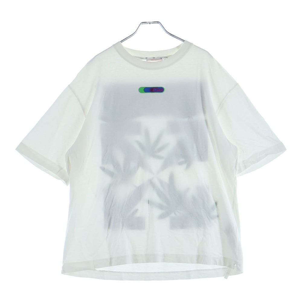 OFF-WHITE(オフホワイト) 22SS WEED ARROWS OVER SKATE SS TEE ウィード アローズ オーバー スケート クルーネック半袖Tシャツ カットソー ホワイト OMAA120S22JER002