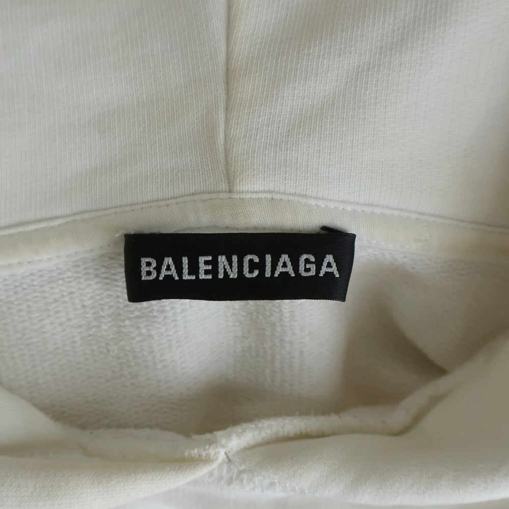 BALENCIAGA(バレンシアガ) 17AW BACK LOGO HOODIE バックロゴプリント プルオーバースウェットパーカー フーディー ホワイト 508184 TYK54