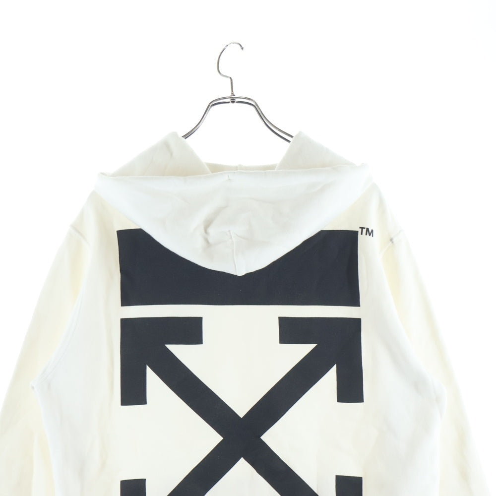 OFF-WHITE(オフホワイト) 18SS 両面プリント プルオーバースウェットパーカー フーディー ホワイト OMBB032S18003215