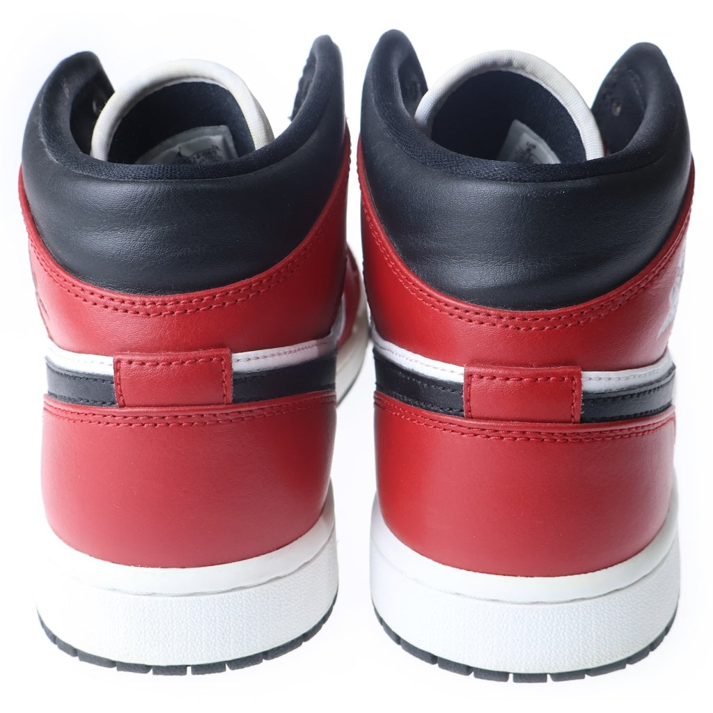 NIKE(ナイキ) AIR JORDAN 1 MID CHICAGO BLACK TOE エアジョーダン 1 シカゴ ブラック トゥ ミッドカットスニーカー ブラック/ホワイト/レッド US8/26cm 554724-069