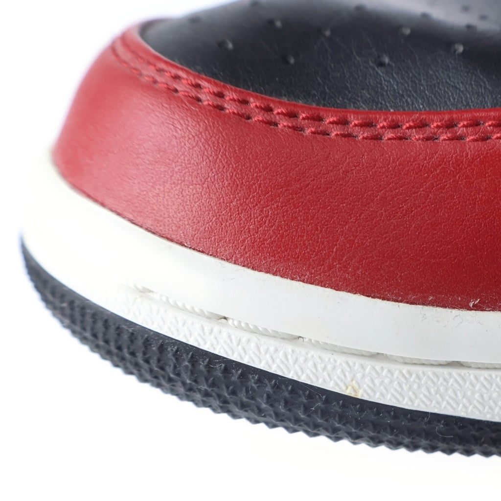 NIKE(ナイキ) AIR JORDAN 1 MID CHICAGO BLACK TOE エアジョーダン 1 シカゴ ブラック トゥ ミッドカットスニーカー ブラック/ホワイト/レッド US8/26cm 554724-069
