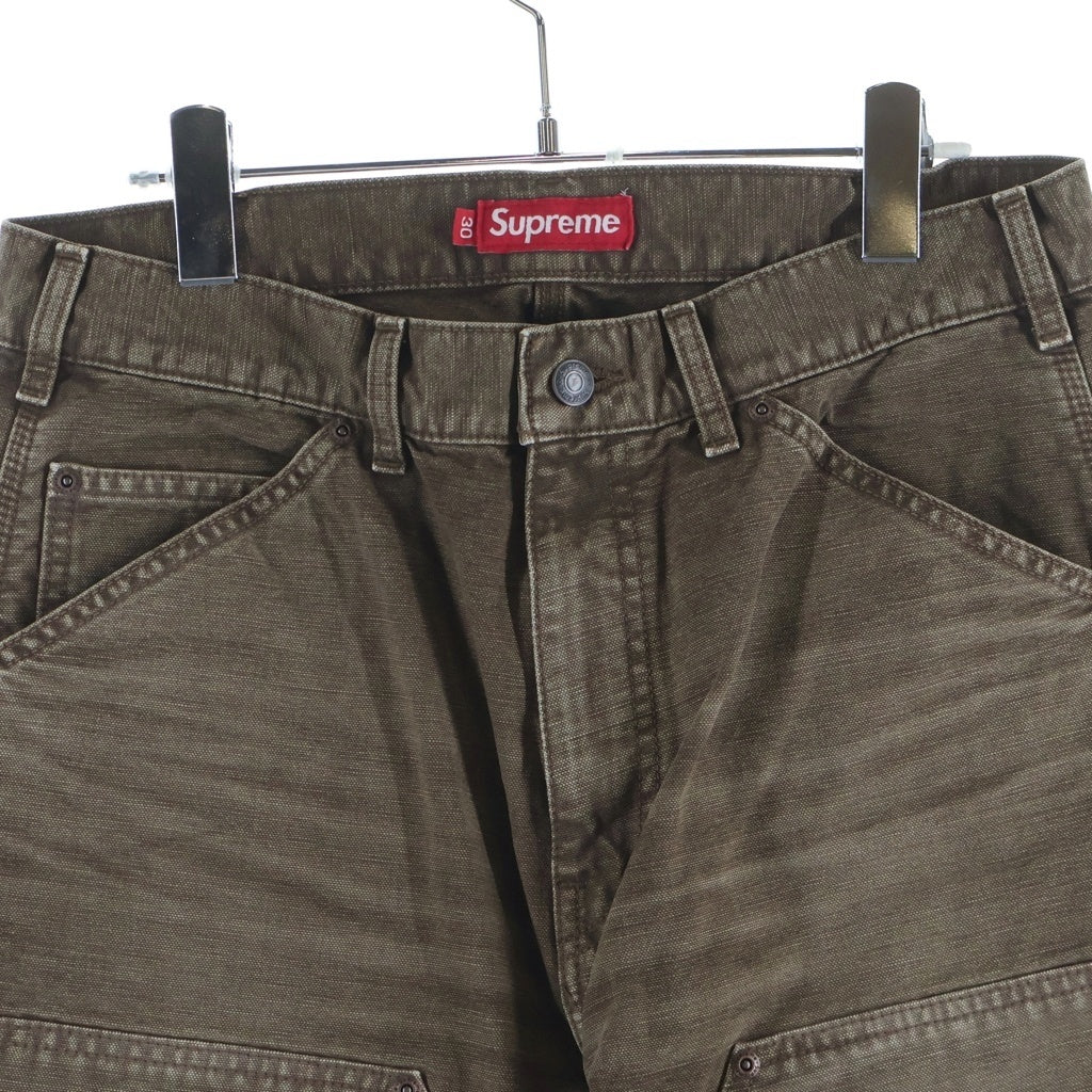 SUPREME(シュプリーム) Worn Double Knee Painter Pant ウォーンダブルニーペインターパンツ ブラウン