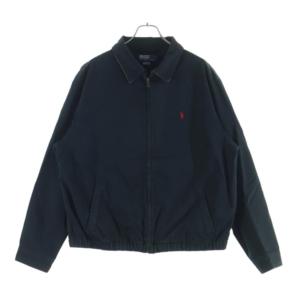 POLO RALPH LAUREN(ポロラルフローレン) 90S VINTAGE ボニーエンブロイダリー コットン スイングトップ ヴィンテージ ジャケット ブラック