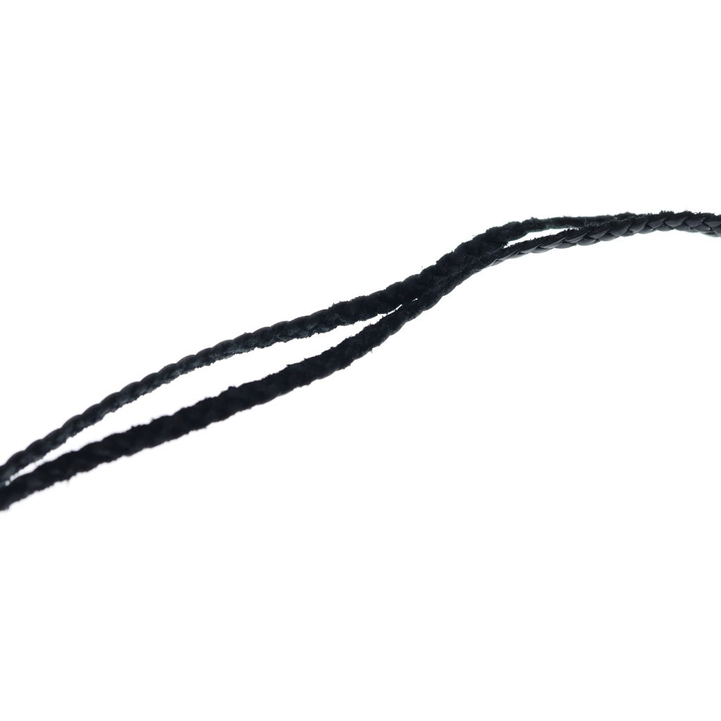 CHROME HEARTS(クロムハーツ) LEATHER BRAID SCROLL ネックレス レザーブレイドネックレス ブラック/シルバー BCA377