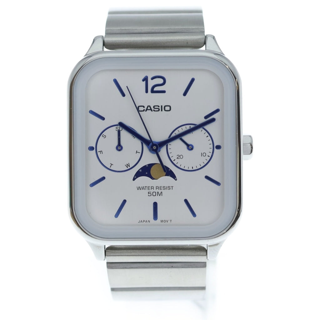 CASIO(カシオ) ムーンフェイス クオーツ 腕時計 シルバー MTP-M305D-7AJF