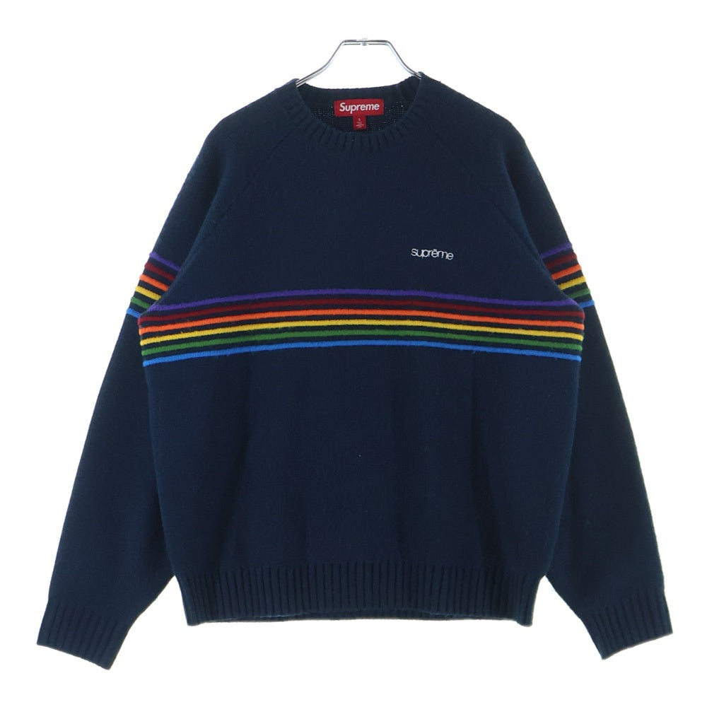 SUPREME(シュプリーム) 26SS Raised Striped Sweater レイズドストライプ ニットセーター ネイビー