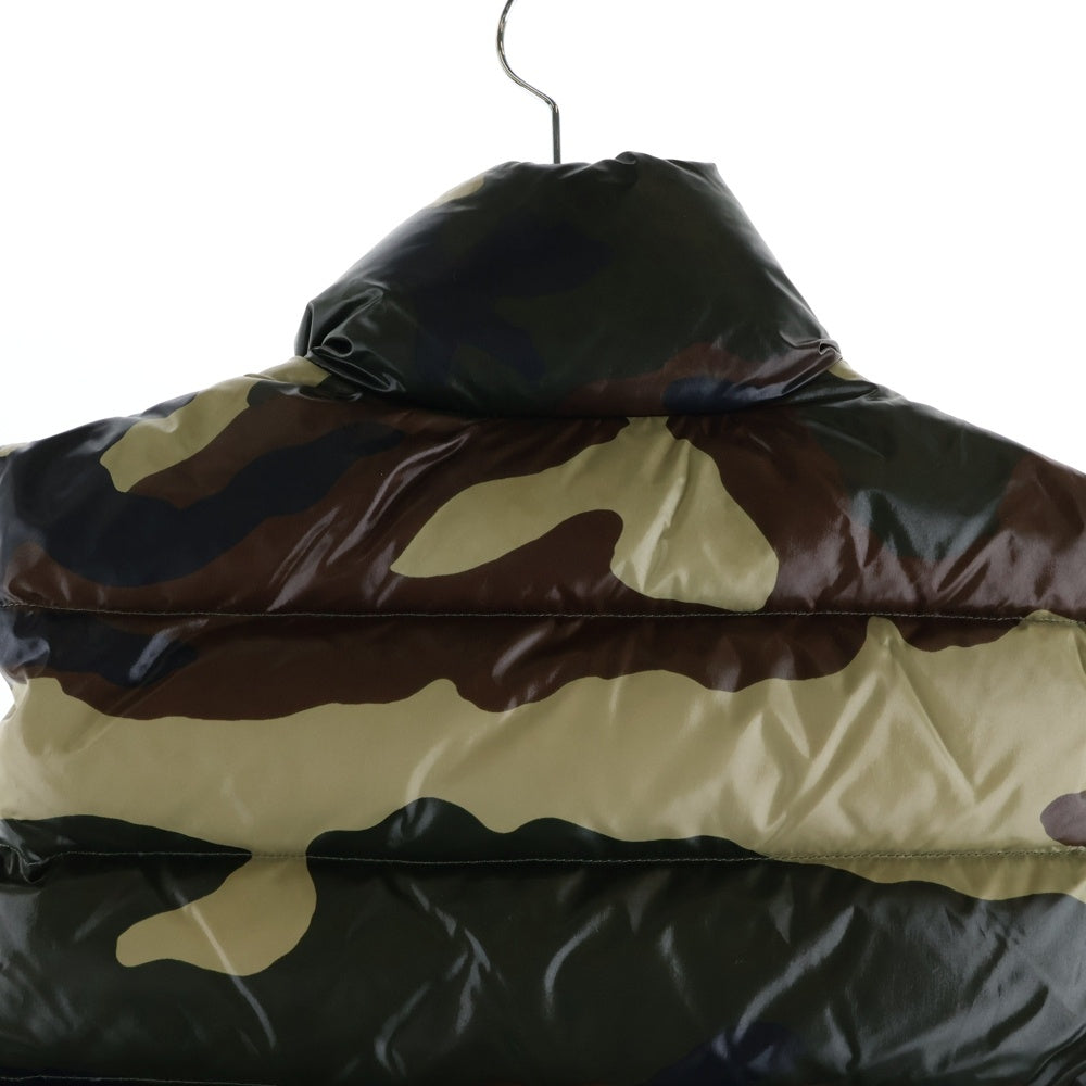 MONCLER(モンクレール) TIBET チベット ロゴワッペン カモ柄 ジップアップ ナイロン ダウン ベスト ジャケット カーキ 43302/50/68931