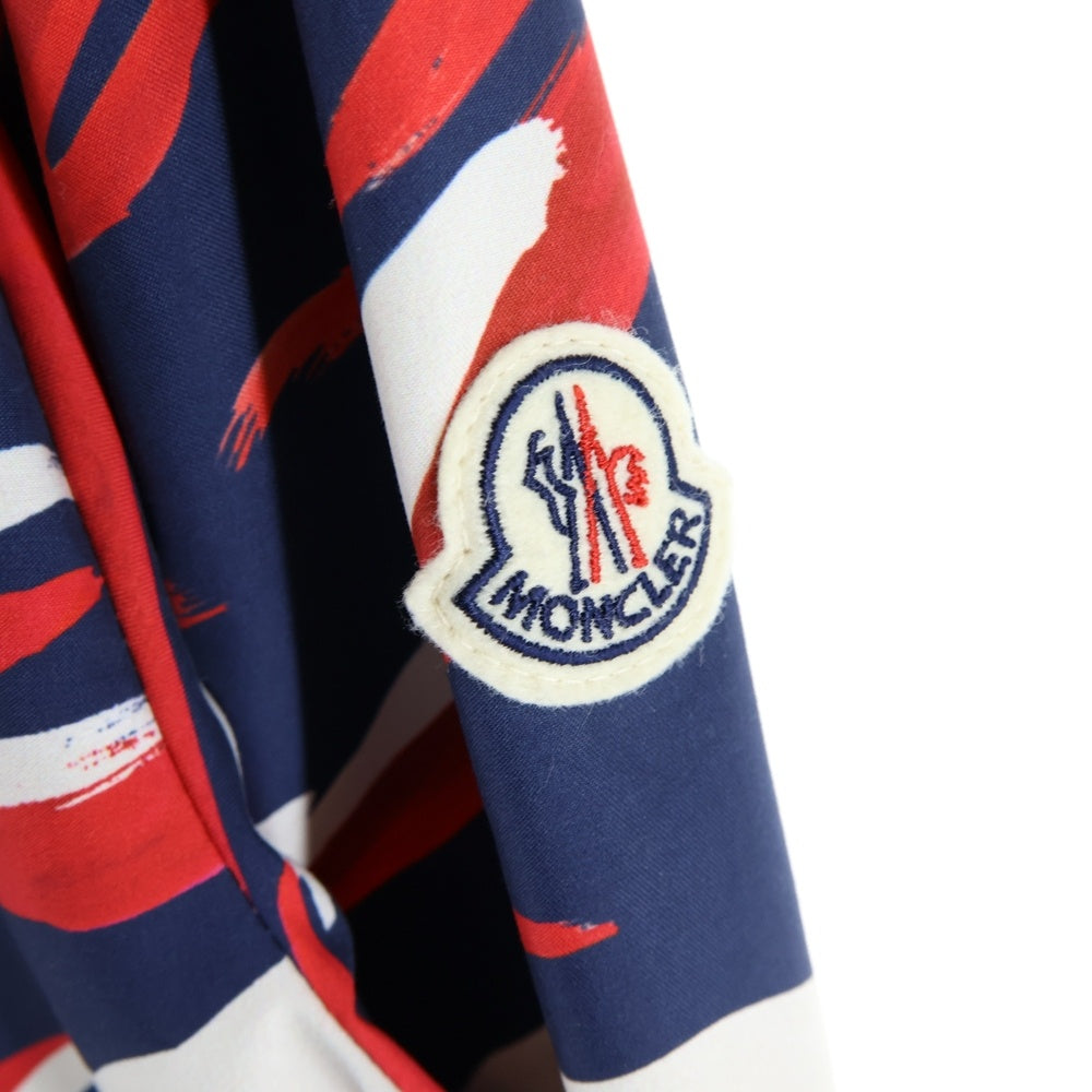 MONCLER(モンクレール) 21SS CHARDON シャルドン ロゴワッペン ジップアップ ナイロン フーデッド ジャケット ネイビー/レッド G10911A74900