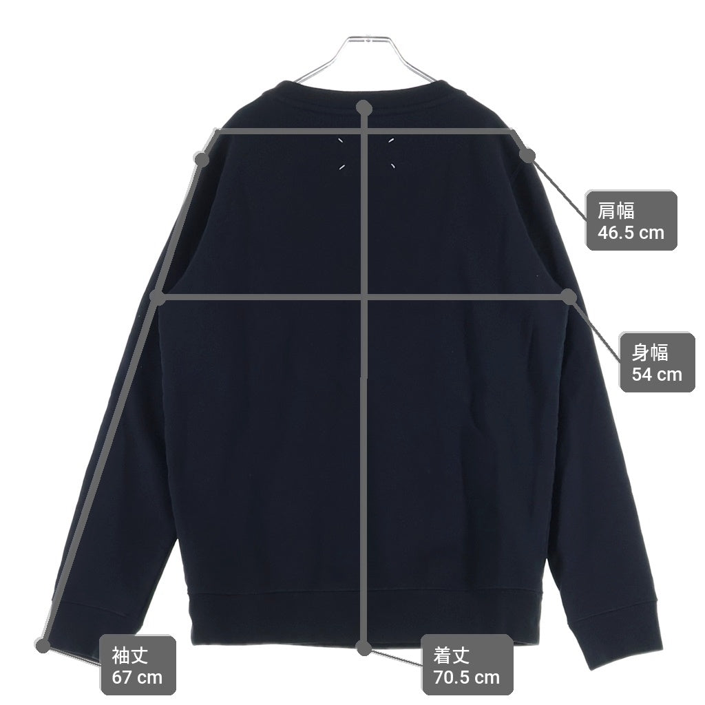 Maison Martin Margiela(メゾンマルタンマルジェラ) 22AW 4ステッチ コットン クルーネック スウェットトレーナー ブラック S50GU0181