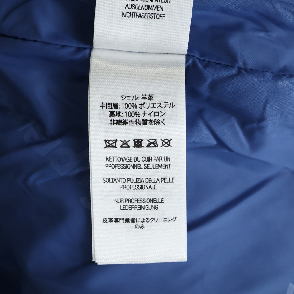 SUPREME(シュプリーム) 26SS GORE-TEX Ostrich Embossed Leather Jacket ゴアテックス エンボス加工 シープスキン フーデッドジップアップジャケット ブルー