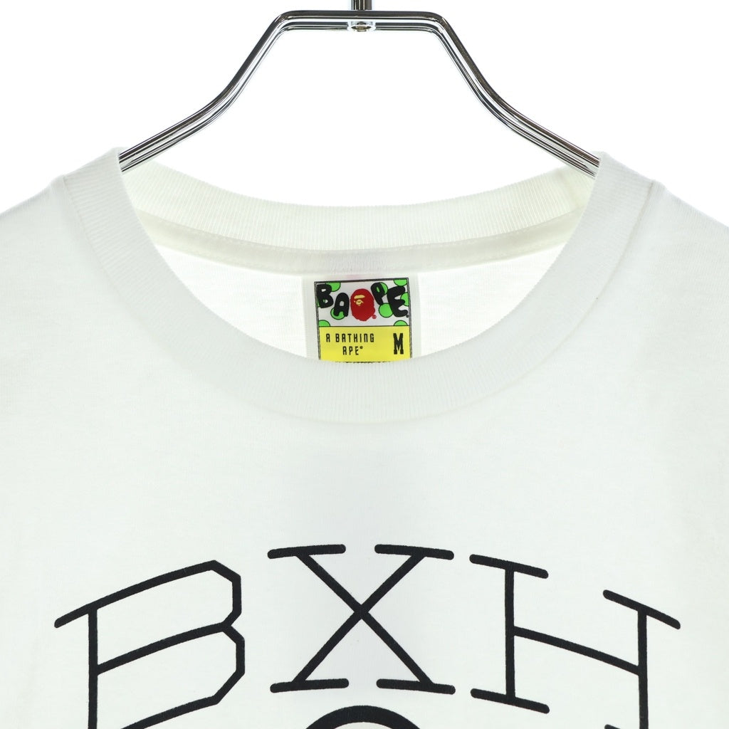 A BATHING APE(アベイシングエイプ) ×BOUNTY HUNTER HUNTER TEE ×バウンティー ハンター フロントプリント クルーネック コットン 半袖Tシャツ カットソー ホワイト