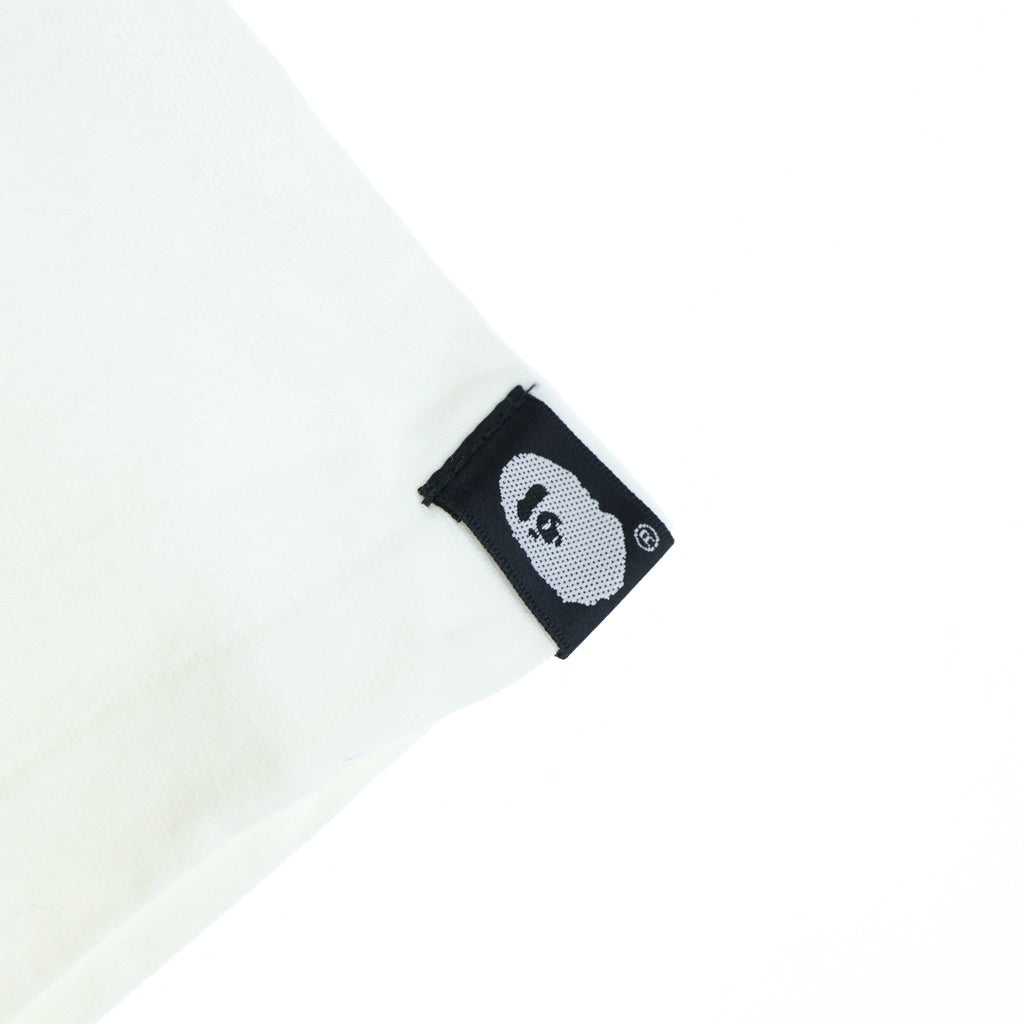 A BATHING APE(アベイシングエイプ) ×BOUNTY HUNTER HUNTER TEE ×バウンティー ハンター フロントプリント クルーネック コットン 半袖Tシャツ カットソー ホワイト