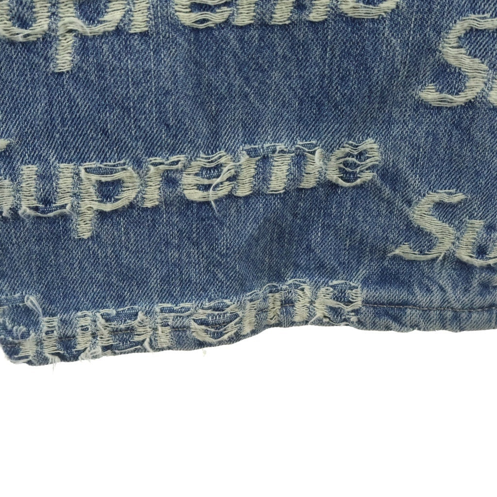 SUPREME(シュプリーム) 21SS Frayed Logos Regular Jean Blue フレイド ロゴ レギュラー デニムパンツ ジーンズ インディゴ