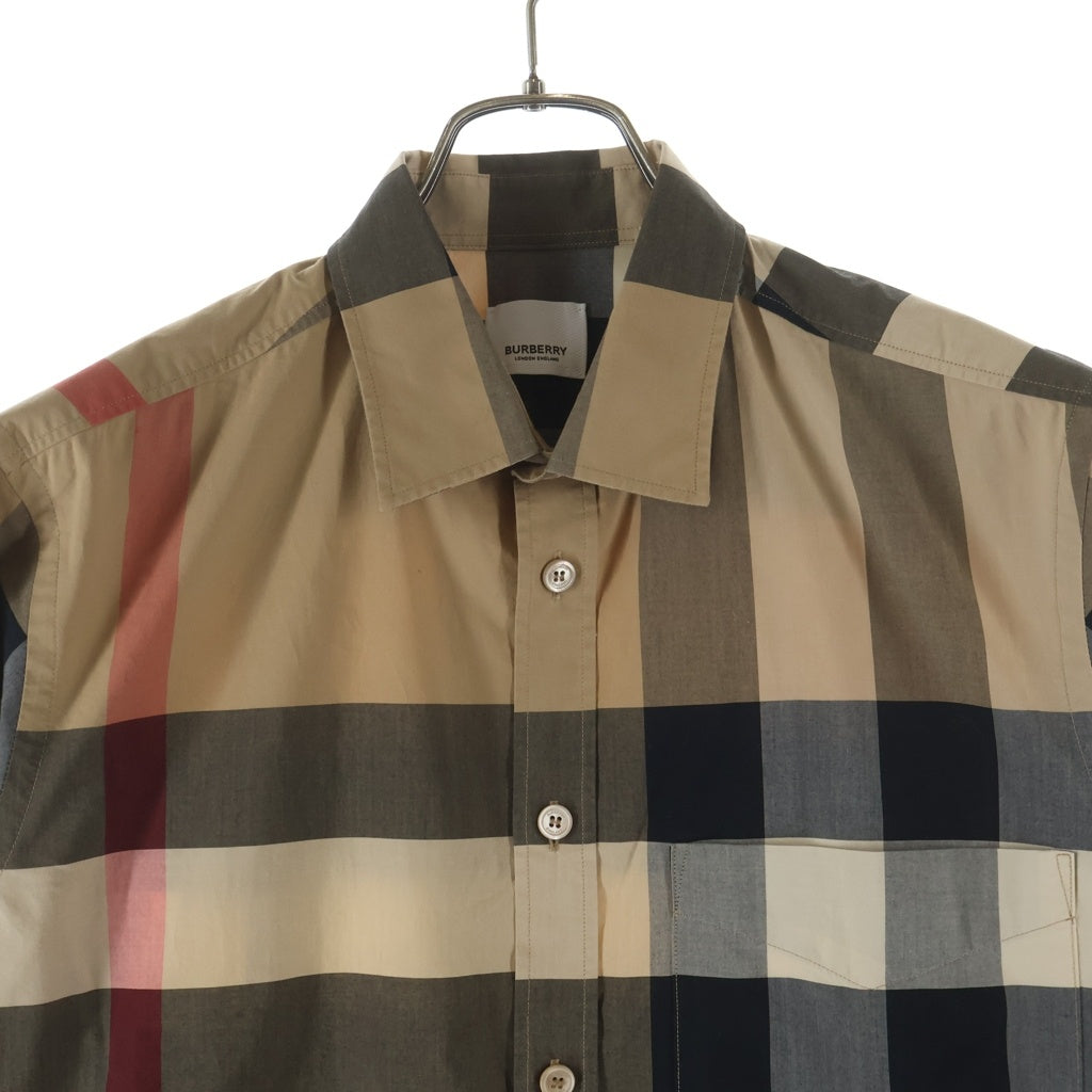 BURBERRY LONDON(バーバリーロンドン) メガチェック柄 ストレッチ長袖シャツ ベージュ 8010213 71Q