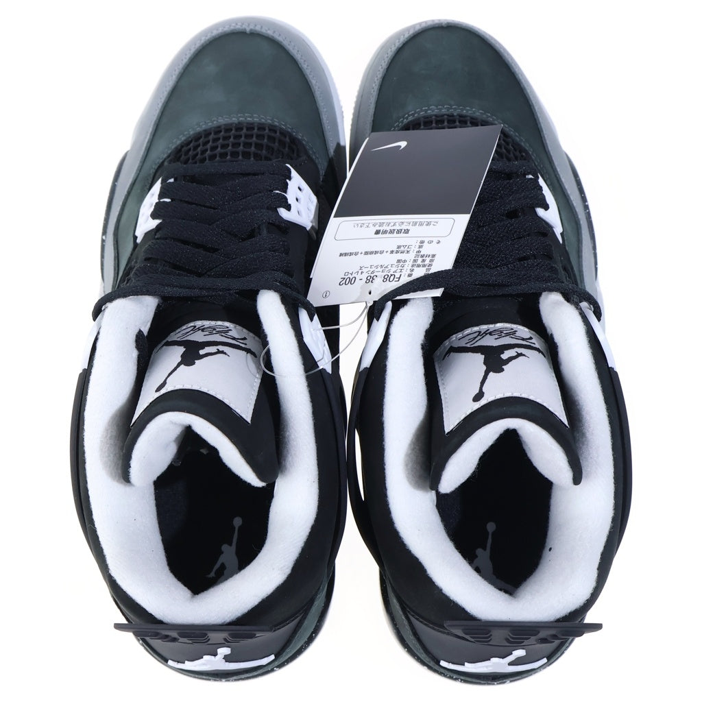 NIKE(ナイキ) AIR JORDAN 4 RETRO Fear エアジョーダン レトロ フィアー ミッドカットスニーカー ブラック/グレー US9.5/27.5cm FQ8138-002