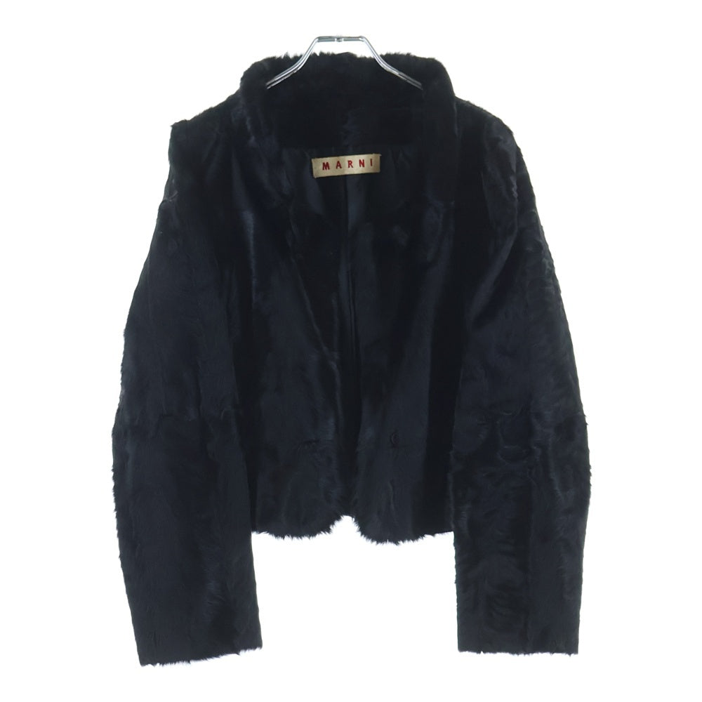 MARNI(マルニ) ラムファー イタリア製 ショットコート ジャケット