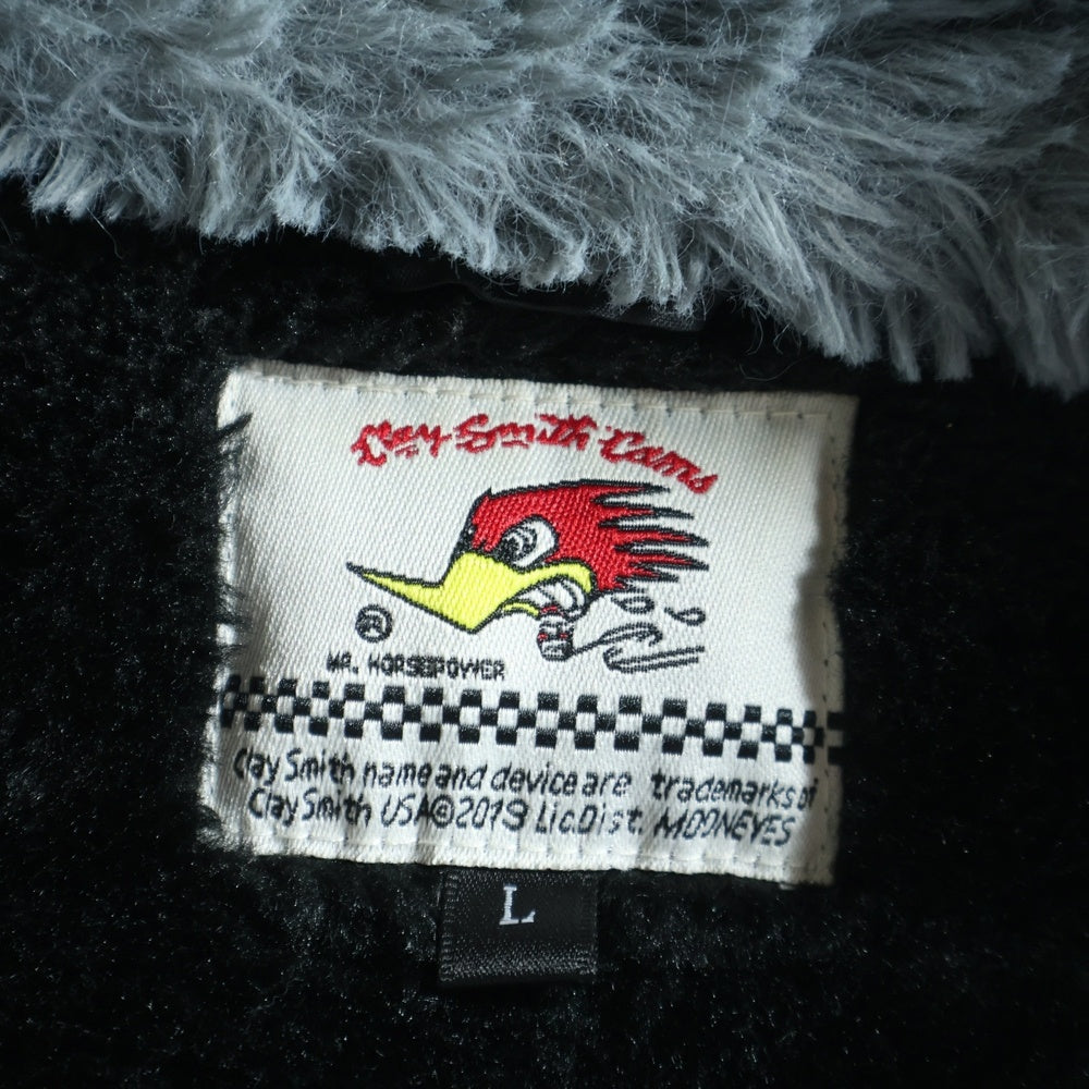 NO BRAND(ノーブランド) CLAY SMITH (クレイスミス) DRAG FORCE ドラッグフォース ナイロン ファーカラー フライトジャケット グレー CSY- 8320