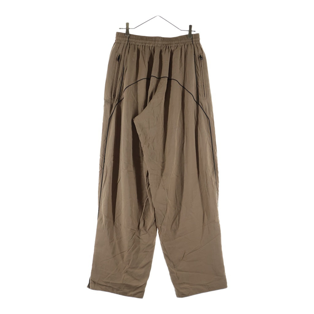 BALENCIAGA(バレンシアガ) LOOSE-FITTING TROUSERS ルーズフィッティング ロゴエンブロイダリー リヨセルポプリントラックパンツ トラウザーズ ブラウン 643052 TFO02