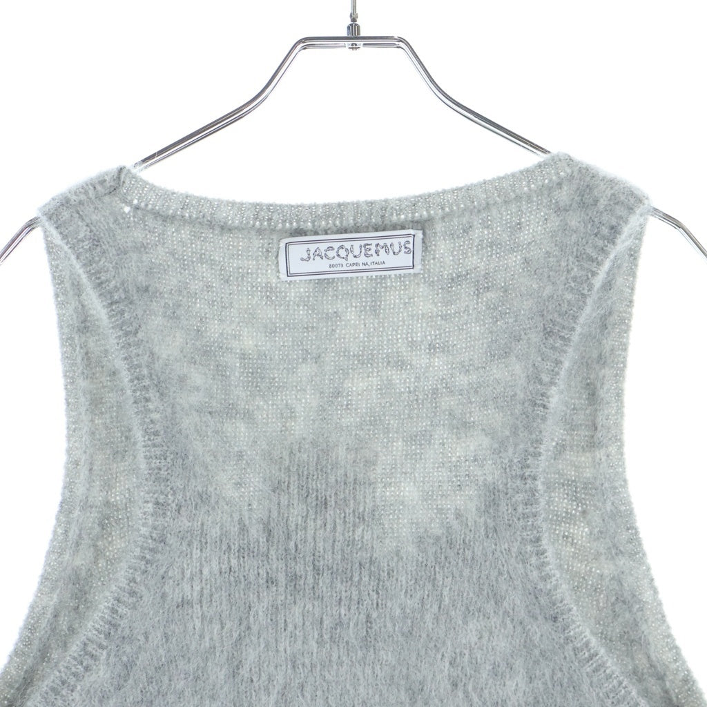 JACQUEMUS(ジャックムス) Le D?bardeur モヘア混 ニット タンクトップ グレー 246KN502 2317 950