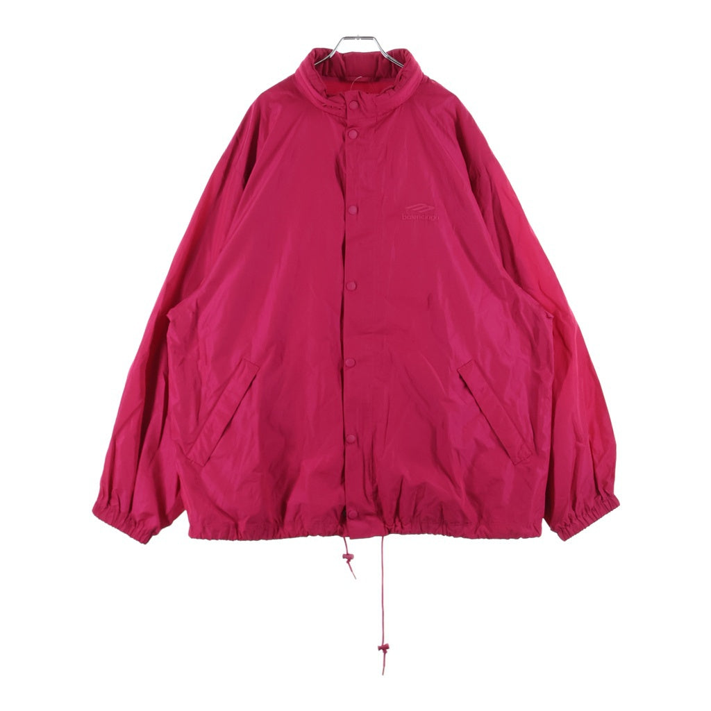BALENCIAGA(バレンシアガ) Embroidered Logo Oversized Windbreaker エンブロイダリーロゴ オーバーサイズ ウィンドブレーカー ジャケット レディース ピンク 698847 TYD36